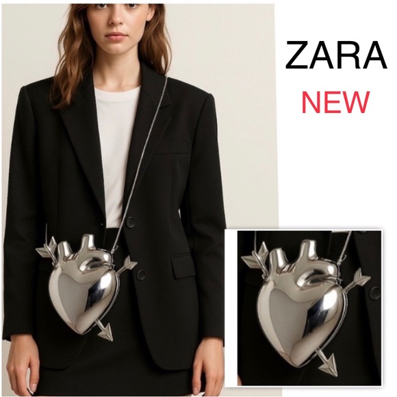 Zara Handbags - #2 ZARA ⭐️ SILVER Tone ❤️ Bag RARE & ⭐️ unique COSPLAY